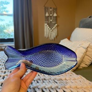 Vietri Sea glass Fish plate